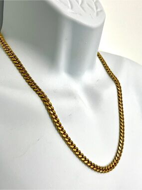 Gold-Tone Men’s Cuban Link Chain Necklace